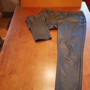 Vera Wang black pleather pants